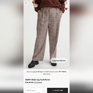 H&M+ wide led twill pants